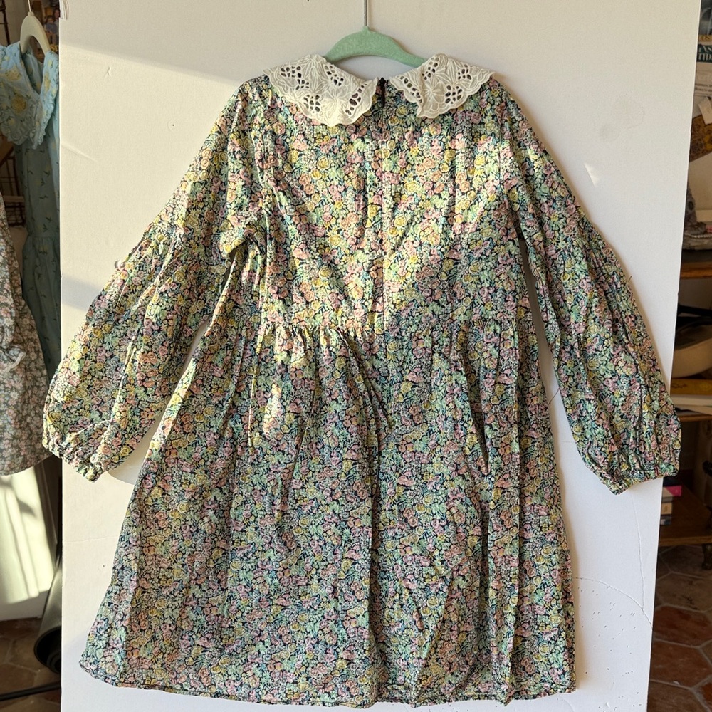 Tartine et Chocolat Floral Dress with Lace Collar - Picture 4 of 4